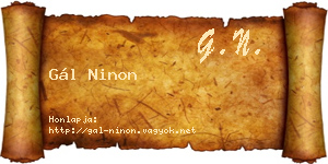 Gál Ninon névjegykártya